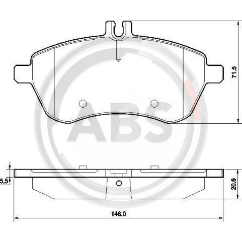 Слика на плочки A.B.S. 37584 за Mercedes C-class Estate (s204) C 200 CGI (204.248) - 184 коњи бензин