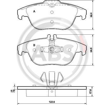 Слика на плочки A.B.S. 37585 за Mercedes C-class Estate (s204) C 200 CGI (204.248) - 184 коњи бензин