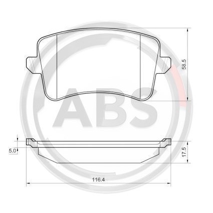 Слика на плочки A.B.S. 37588 за Audi A4 Avant (8K5, B8) 1.8 TFSI - 170 коњи бензин