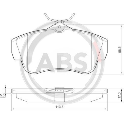 Слика на плочки A.B.S. 37590 за Peugeot Expert Box (VF3*) 2.0 16V - 140 коњи бензин