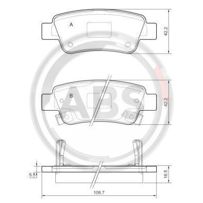 Слика на плочки A.B.S. 37651 за Honda CR-V 4 1.6 i-DTEC 4WD - 160 коњи дизел