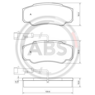 Слика на плочки A.B.S. 37666 за камион Renault Maxity 110.32 - 110 коњи дизел