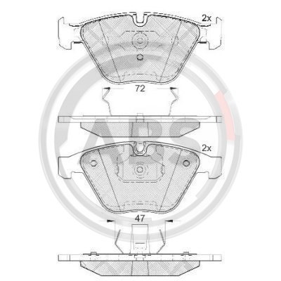 Слика на плочки A.B.S. 37667 за BMW 3 Touring E91 325 d - 197 коњи дизел