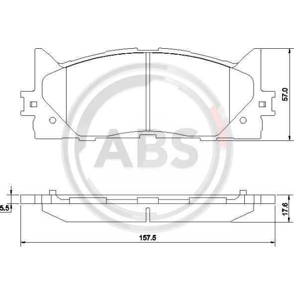 Слика на плочки A.B.S. 37677 за Mazda 3 Hatchback (BL) 2.0 MZR DISI - 151 коњи бензин