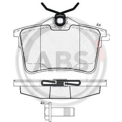 Слика на плочки A.B.S. 37700 за Peugeot Grand Raid 1.6 HDi 90 - 92 коњи дизел