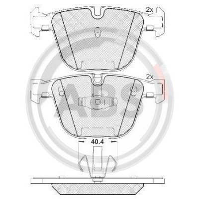 Слика на плочки A.B.S. 37704 за BMW 7 Series F 750 i xDrive - 449 коњи бензин