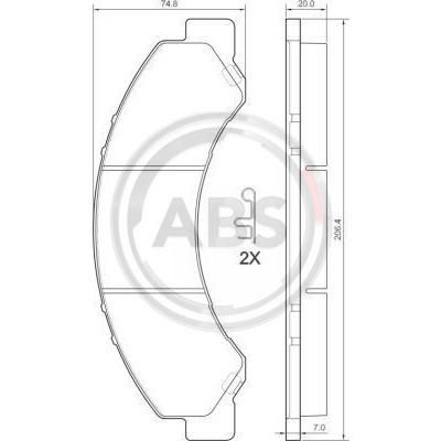 Слика на плочки A.B.S. 37713 за камион Isuzu N Series NLR 150 - 150 коњи дизел