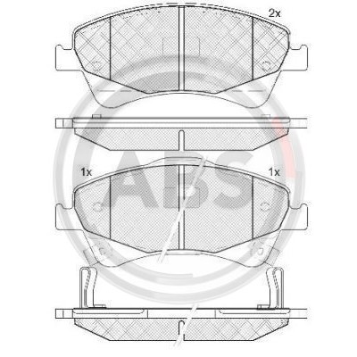 Слика на плочки A.B.S. 37722 за Toyota Avensis Saloon (T27) 1.6 D4-D (WWT270_) - 112 коњи дизел