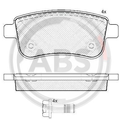 Слика на плочки A.B.S. 37732 за Renault Megane 3 Coupe 1.5 dCi (DZ0A) - 86 коњи дизел