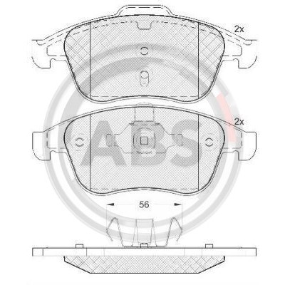 Слика на плочки A.B.S. 37744 за Renault Megane 3 Grandtour 2.0 dCi (KZ0L) - 160 коњи дизел