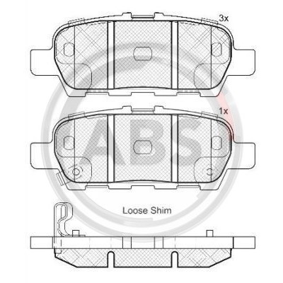 Слика на плочки A.B.S. 37745 за Infiniti QX50 30d AWD - 238 коњи дизел