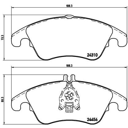 Слика на плочки A.B.S. BREMBO DIRECTIONAL BRAKE PADS P50069 за Mercedes C-class Saloon (w204) C 350 4-matic (204.087) - 272 коњи бензин