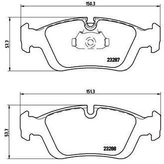 Слика на плочки A.B.S. BREMBO P06024 за BMW 3 Compact E46 318 ti - 143 коњи бензин