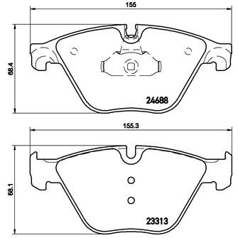 Слика на плочки A.B.S. BREMBO P06074 за BMW 5 Sedan F10 535 i - 326 коњи бензин