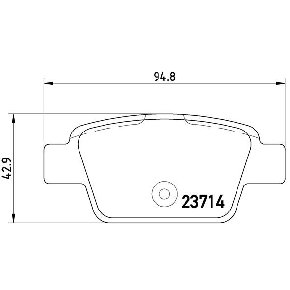 Слика на плочки A.B.S. BREMBO P23080 за Fiat Bravo 198 1.9 D Multijet - 120 коњи дизел