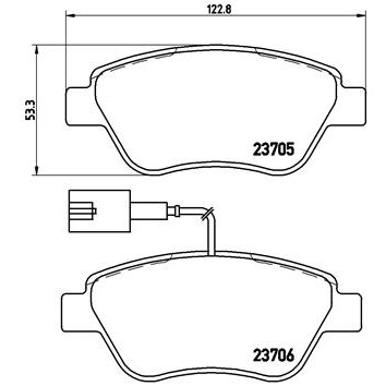 Слика на плочки A.B.S. BREMBO P23085 за Fiat Doblo Cargo 223 1.4 - 77 коњи бензин