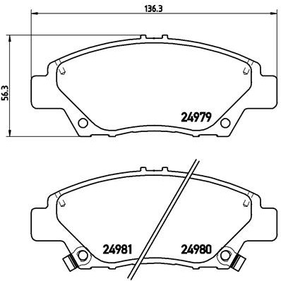 Слика на плочки A.B.S. BREMBO P28050 за Honda Insight 1.3 Hybrid - 88 коњи бензин/ електро