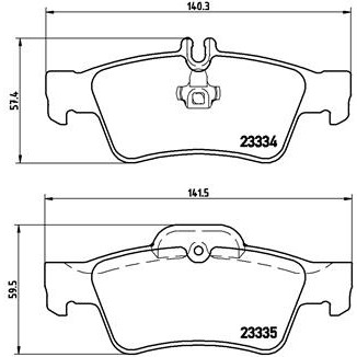 Слика на плочки A.B.S. BREMBO P50052 за Mercedes E-class Estate (s211) E 500 T (211.270) - 306 коњи бензин