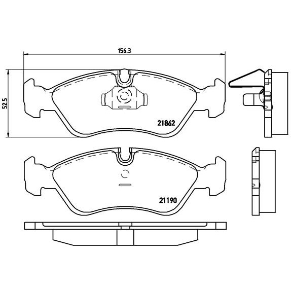 Слика на плочки A.B.S. BREMBO P59017 за Daewoo Espero Sedan KLEJ 1.5 16V - 90 коњи бензин