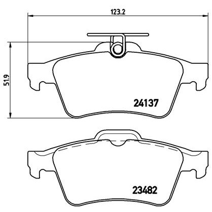 Слика на плочки A.B.S. BREMBO P59042 за Jaguar XF Sportbrake (CC9) 3.0 D - 241 коњи дизел