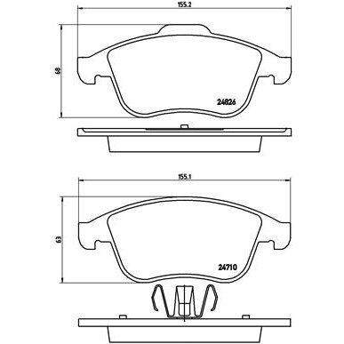 Слика на плочки A.B.S. BREMBO P68047 за Renault Grand Scenic 3 (JZ0-1) 1.5 dCi - 86 коњи дизел