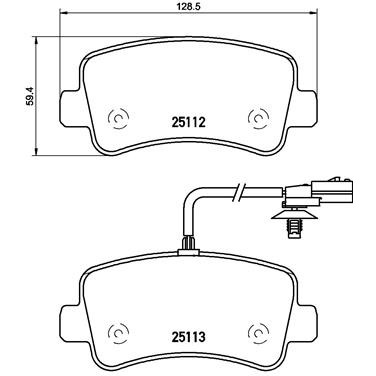 Слика на плочки A.B.S. BREMBO P68063 за Opel Movano B Box 2.3 CDTI FWD (FV) - 131 коњи дизел