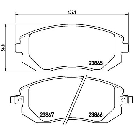 Слика на плочки A.B.S. BREMBO P78013 за Subaru Outback (BM,BR) 2.0 D - 150 коњи дизел