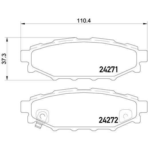 Слика на плочки A.B.S. BREMBO P78020 за Subaru Impreza Hatchback (GR) 1.5 F - 107 коњи бензин