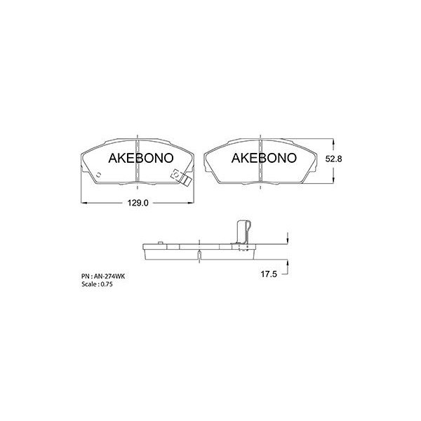 Слика на Плочки AKEBONO PREMIUM AN-274WKE