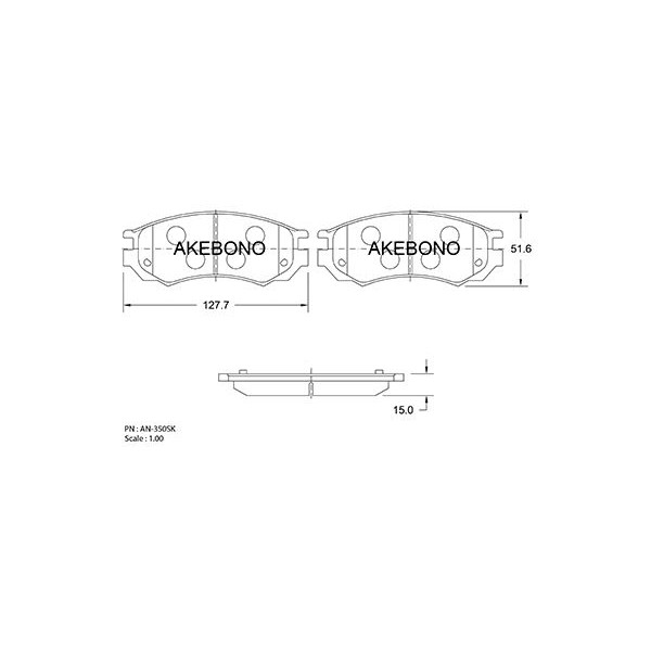 Слика на Плочки AKEBONO Standard AN-350SK