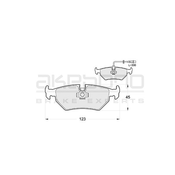 Слика на плочки AKEBONO Standard AN-4004WK за Jaguar XJ (NAW,NBW) 8 4.0 - 294 коњи бензин