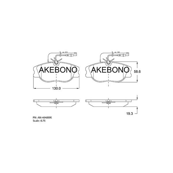 Слика на Плочки AKEBONO Standard AN-4048WK