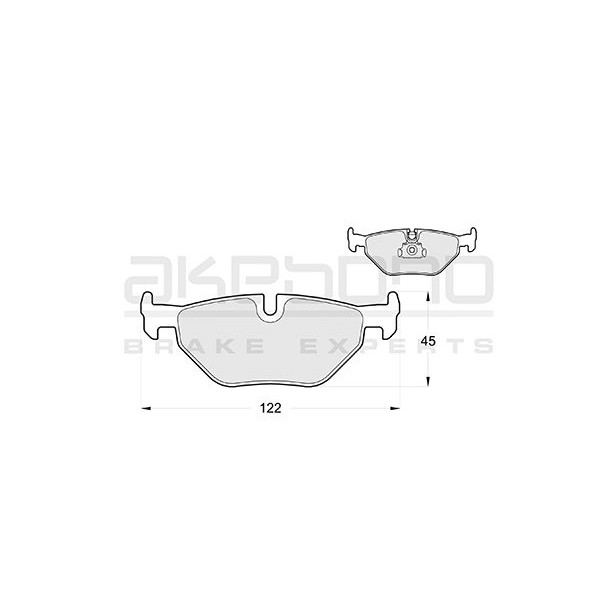 Слика на плочки AKEBONO Standard AN-4332K за BMW 3 Cabrio E36 325 i - 192 коњи бензин