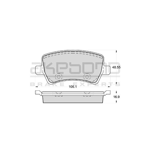 Слика на плочки AKEBONO Standard AN-4456K за Volvo S60 1.5 T2 - 122 коњи бензин