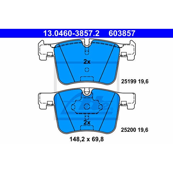 Слика на плочки ATE 13.0460-3857.2 за BMW 1 F21 125 d - 211 коњи дизел