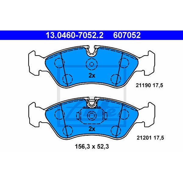 Слика на плочки ATE 13.0460-7052.2 за Opel Astra F 1.6 - 75 коњи бензин