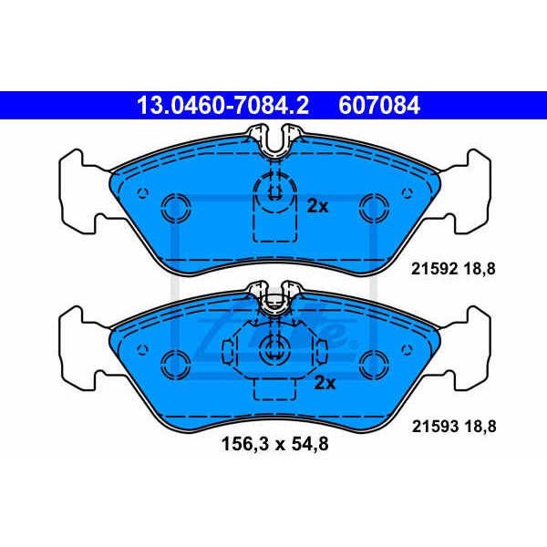 Слика на плочки ATE 13.0460-7084.2 за Mercedes Sprinter 3-t Bus (903) 311 CDI - 109 коњи дизел