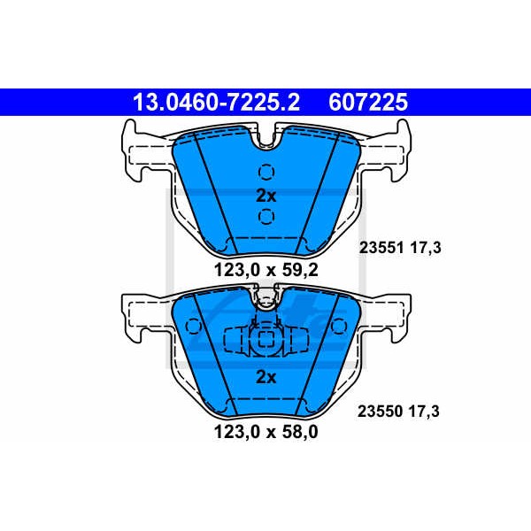 Слика на плочки ATE 13.0460-7225.2 за BMW 3 Coupe E92 330 i - 272 коњи бензин