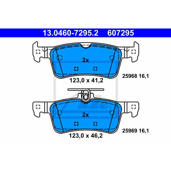 Слика на плочки ATE 13.0460-7295.2 за Peugeot 308 SW (T9) 1.6 HDi 115 - 115 коњи дизел