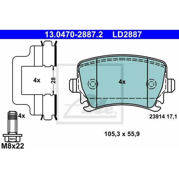 Слика на Плочки ATE Ceramic 13.0470-2887.2