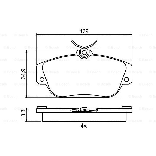 Слика на плочки BOSCH 0 986 424 016 за Volvo 940 Estate 2 (945) 2.0 - 121 коњи бензин