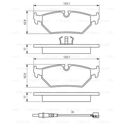 Слика на плочки BOSCH 0 986 424 027 за Lancia Zeta (220) 2.0 16V (220AQ5) - 136 коњи бензин