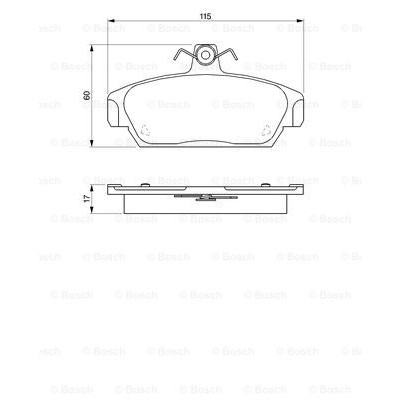 Слика на плочки BOSCH 0 986 424 092 за Rover 100 Convertible 114 - 102 коњи бензин