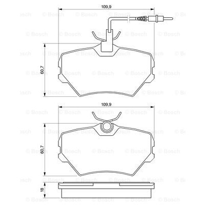 Слика на плочки BOSCH 0 986 424 217 за Renault Laguna (B56,556) 1.8 (B56A/B) - 90 коњи бензин