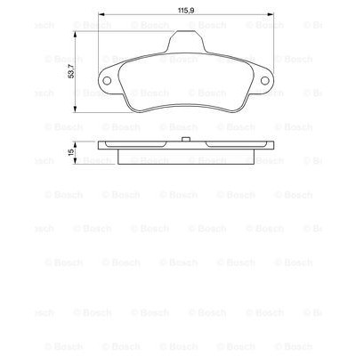 Слика на плочки BOSCH 0 986 424 277 за Ford Mondeo 1 Clipper (BNP) 1.8 i 16V 4x4 - 115 коњи бензин