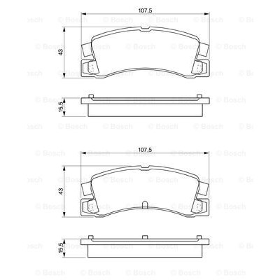 Слика на плочки BOSCH 0 986 424 383 за Toyota Corolla Wagon (E11) 1.4 16V (ZZE111_) - 97 коњи бензин