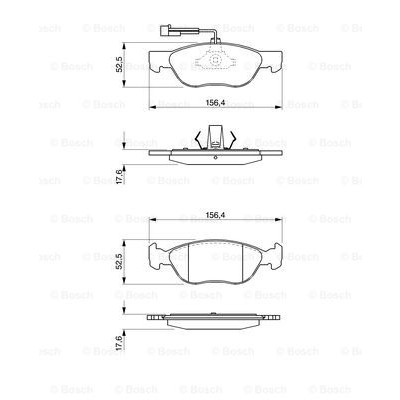 Слика на плочки BOSCH 0 986 424 510 за Alfa Romeo 145 (930) Hatchback 1.8 i.e. 16V T.S. - 140 коњи бензин