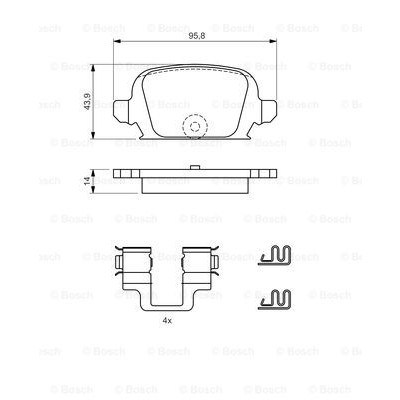 Слика на плочки BOSCH 0 986 424 528 за Opel Corsa C Box 1.3 CDTI 16V - 69 коњи дизел