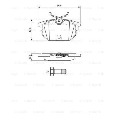 Слика на плочки BOSCH 0 986 424 545 за Alfa Romeo 145 (930) Hatchback 1.6 i.e. 16V T.S. - 120 коњи бензин