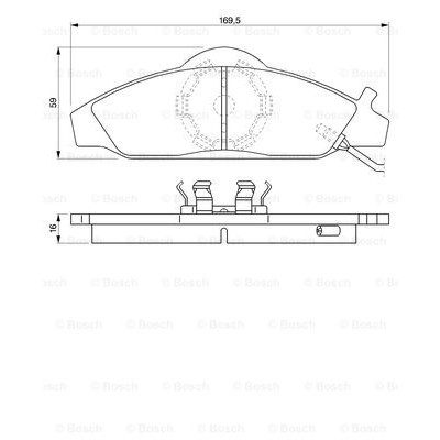 Слика на плочки BOSCH 0 986 424 551 за Alfa Romeo 147 (937) Hatchback 3.2 GTA - 250 коњи бензин